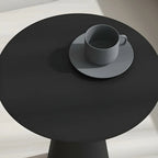 Minimalist Black Iron Round Metal End Table for Living Room