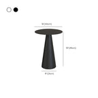 Minimalist Black Iron Round Metal End Table for Living Room