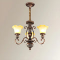 Brown Floral Metal Vintage Chandelier Classic Design