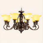 Brown Floral Metal Vintage Chandelier Classic Design