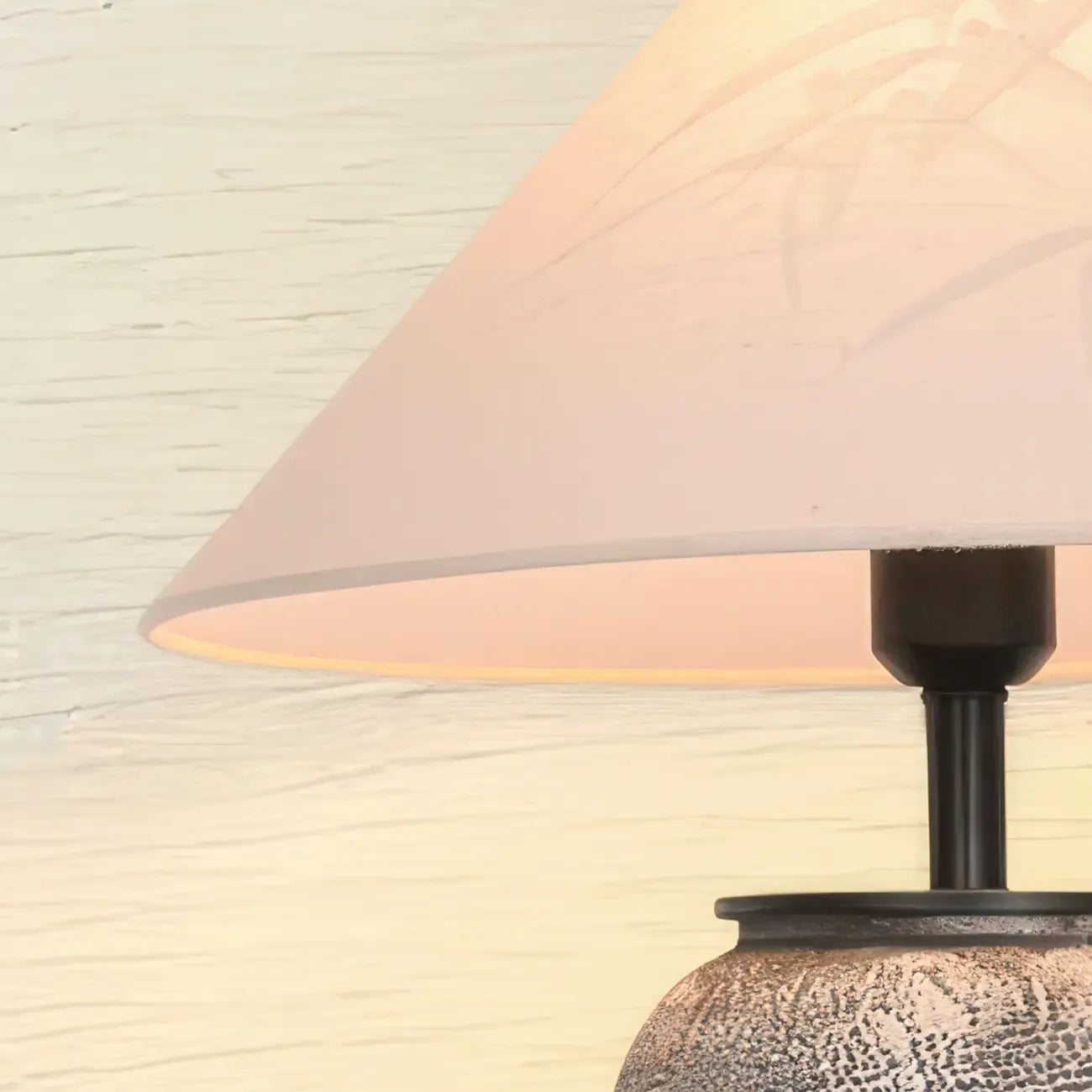 Modern Gray Ceramic Table Lamp with Fabric Shade