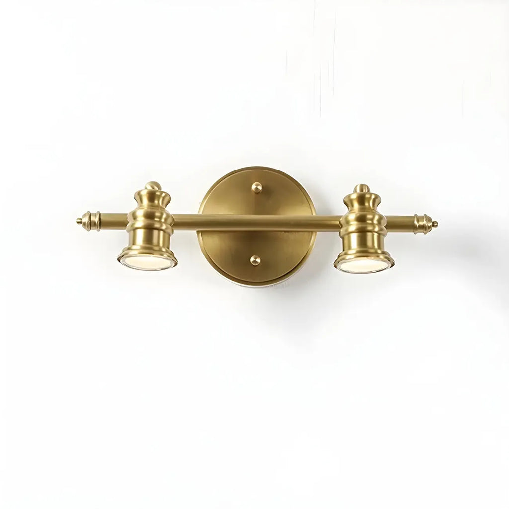 Elegant Metal Gold Vanity Light with Copper Shade for Bathroom
