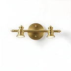 Elegant Metal Gold Vanity Light with Copper Shade for Bathroom
