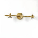 Elegant Metal Gold Vanity Light with Copper Shade for Bathroom