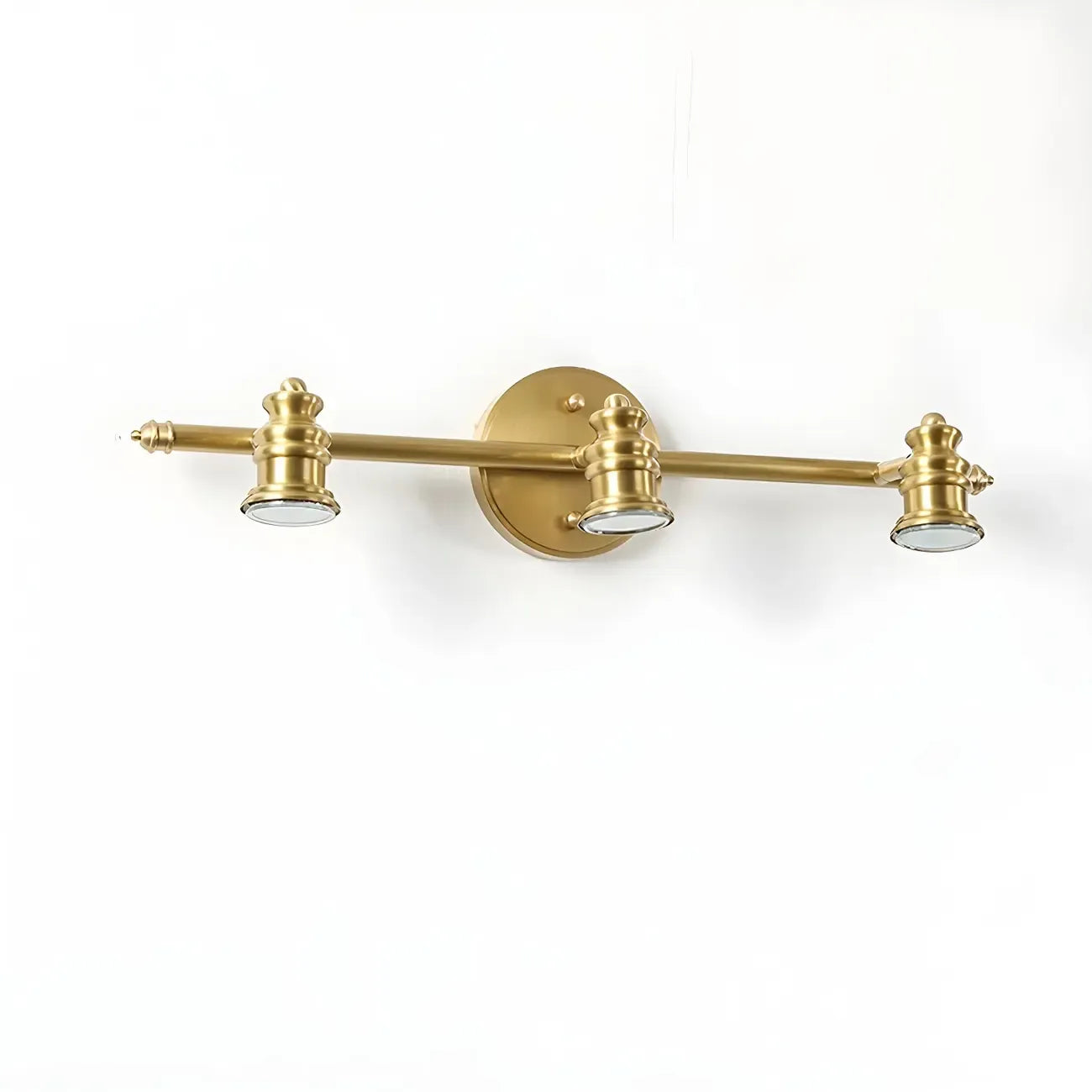 Elegant Metal Gold Vanity Light with Copper Shade for Bathroom