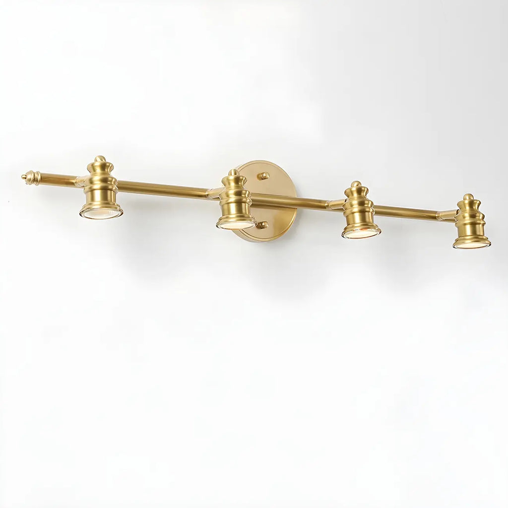 Elegant Metal Gold Vanity Light with Copper Shade for Bathroom