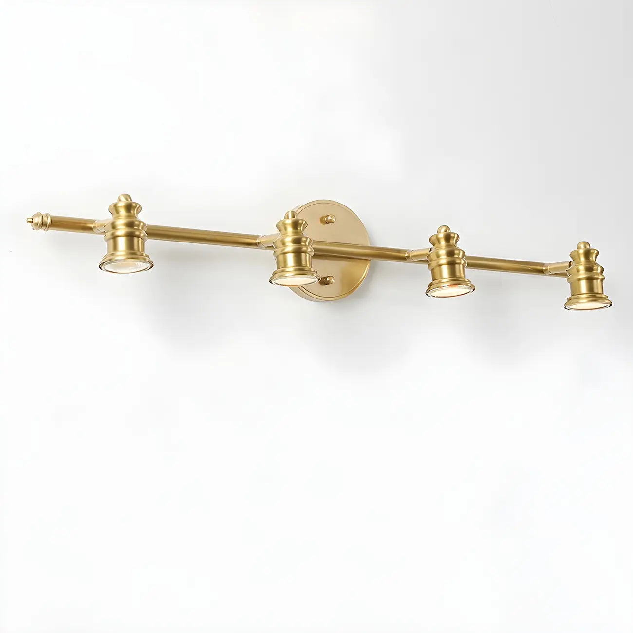 Elegant Metal Gold Vanity Light with Copper Shade for Bathroom