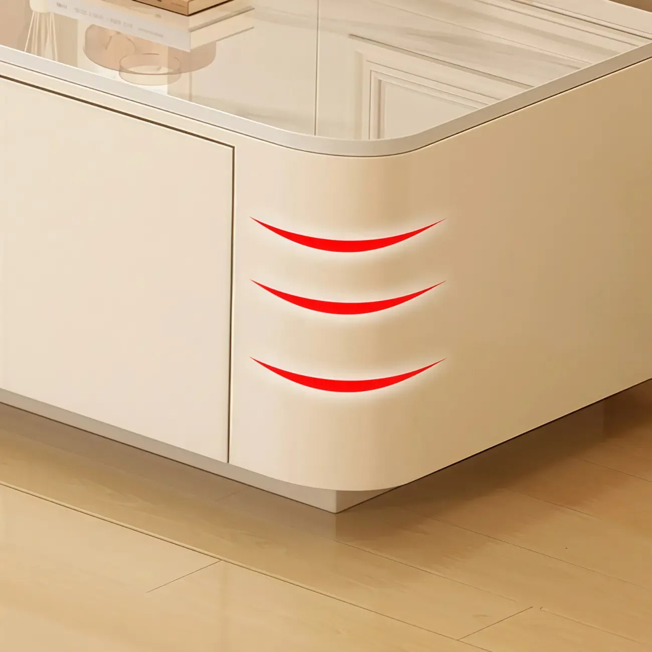 63 Sintered Stone Top Long TV Stand with Cable Management