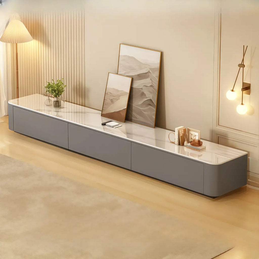 63 Sintered Stone Top Long TV Stand with Cable Management