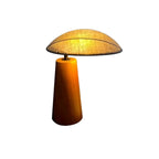 Nordic Flax Shade Natural Wood Table Lamp for Bedroom