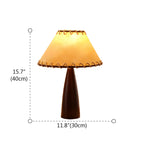 Elegant Fabric Shade Vintage Table Lamp with Pull Chain