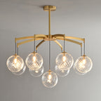 Gold Glass Orb Crystal Chandelier Modern Elegant Design