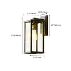 Industrial Black Metal Geometric Outdoor Wall Sconce
