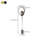 39.5H Sleek Dimmable Black LED 2-Light Wall Lamp for Bedside