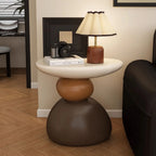 Contemporary Artistic Resin Base Side Table