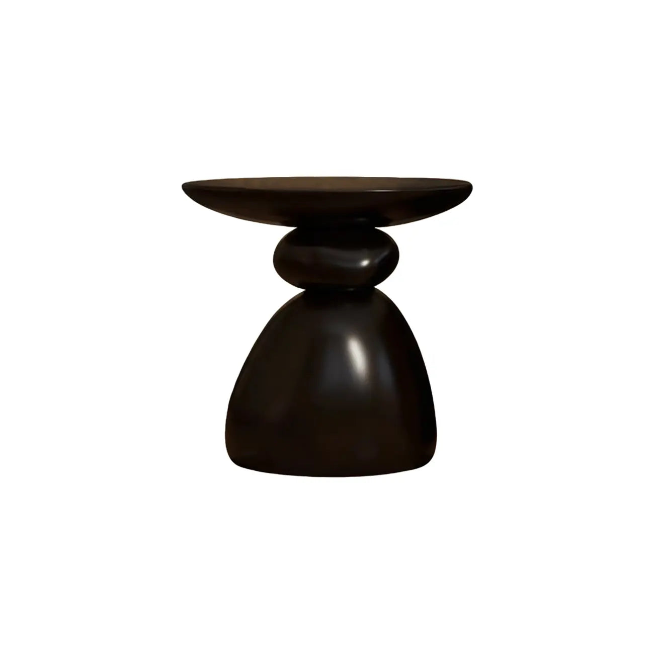 Contemporary Artistic Resin Base Side Table