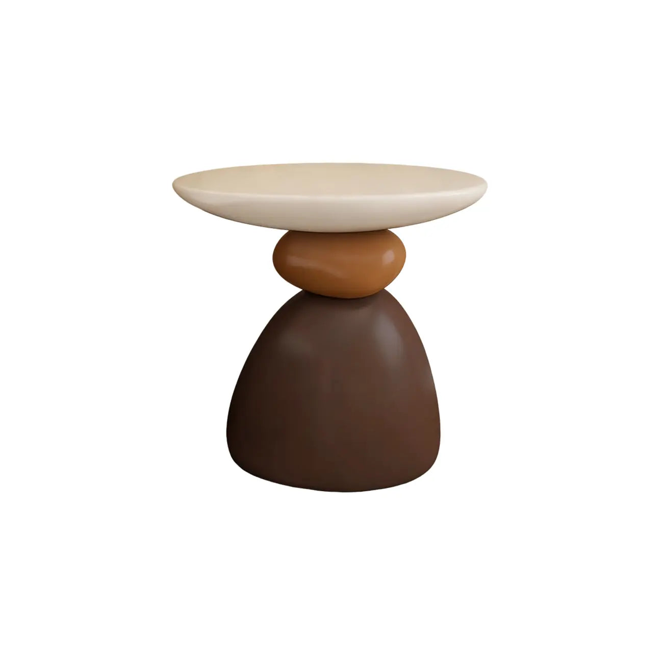 Contemporary Artistic Resin Base Side Table