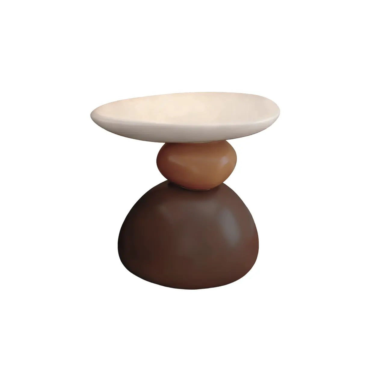 Contemporary Artistic Resin Base Side Table
