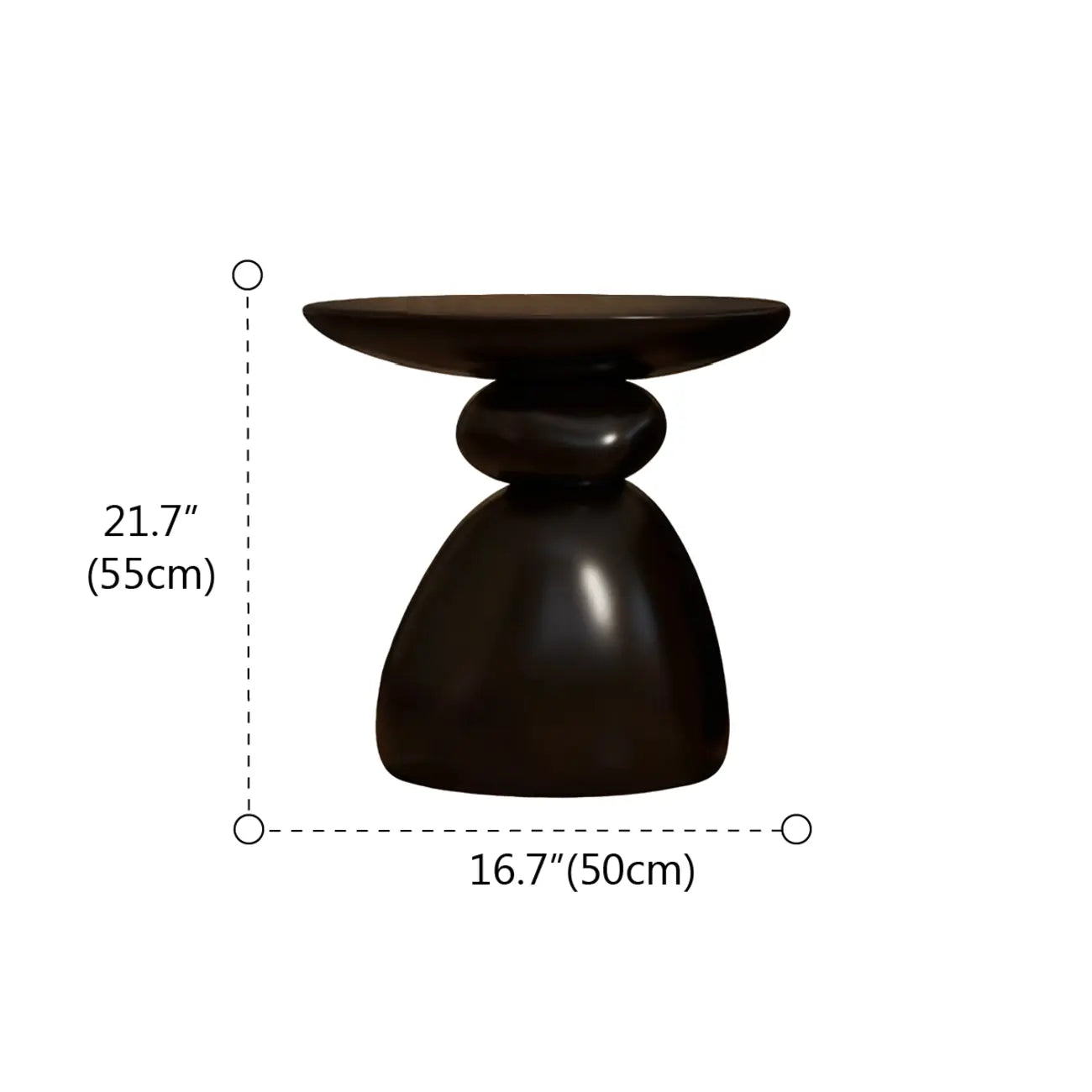 Contemporary Artistic Resin Base Side Table