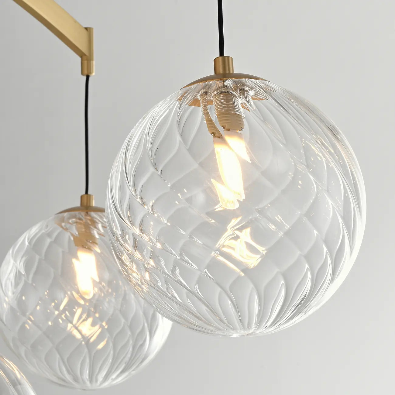 Gold Glass Orb Crystal Chandelier Modern Elegant Design