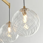 Gold Glass Orb Crystal Chandelier Modern Elegant Design
