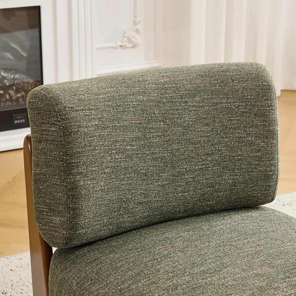 Green Chenille Lounge Chair Accent Chair for Living Room