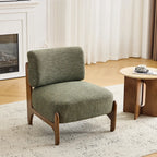 Green Chenille Lounge Chair Accent Chair for Living Room