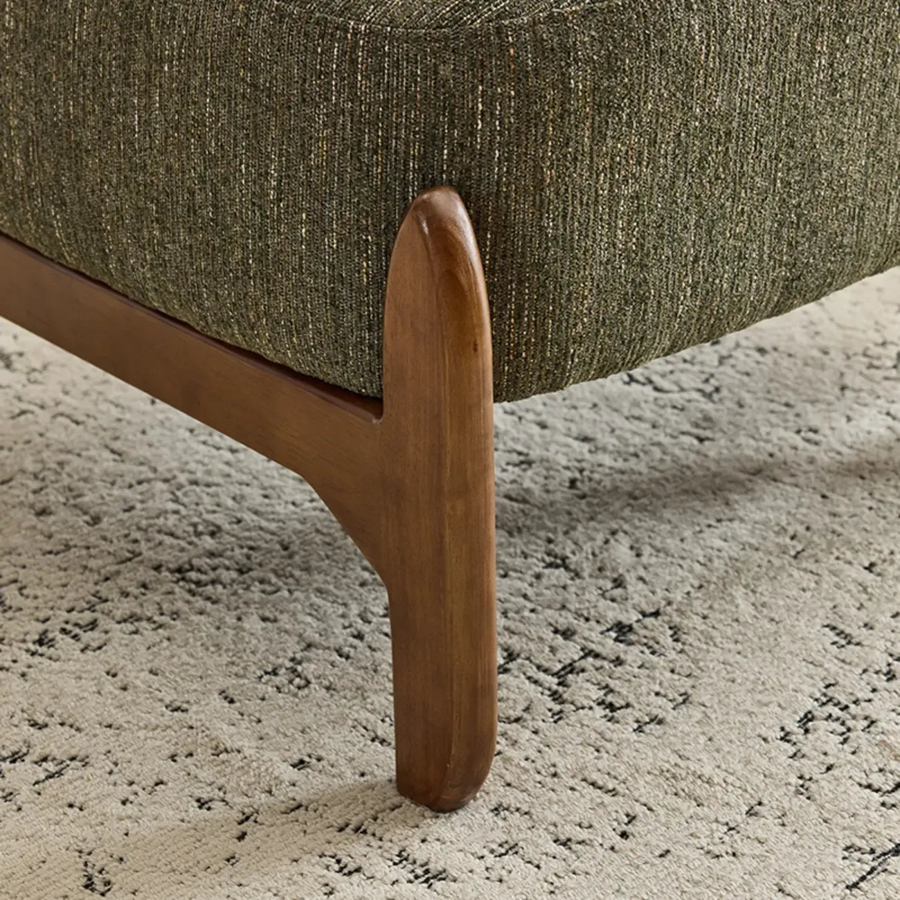 Green Chenille Lounge Chair Accent Chair for Living Room