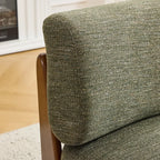 Green Chenille Lounge Chair Accent Chair for Living Room