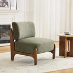 Green Chenille Lounge Chair Accent Chair for Living Room