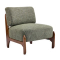 Green Chenille Lounge Chair Accent Chair for Living Room