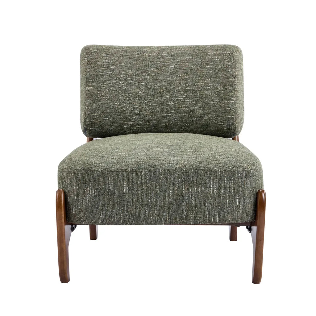 Green Chenille Lounge Chair Accent Chair for Living Room