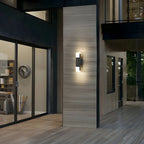 Modern Black Rectangle Acrylic Shade LED Outdoor Wall Light