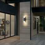 Modern Black Rectangle Acrylic Shade LED Outdoor Wall Light