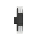 Modern Black Rectangle Acrylic Shade LED Outdoor Wall Light