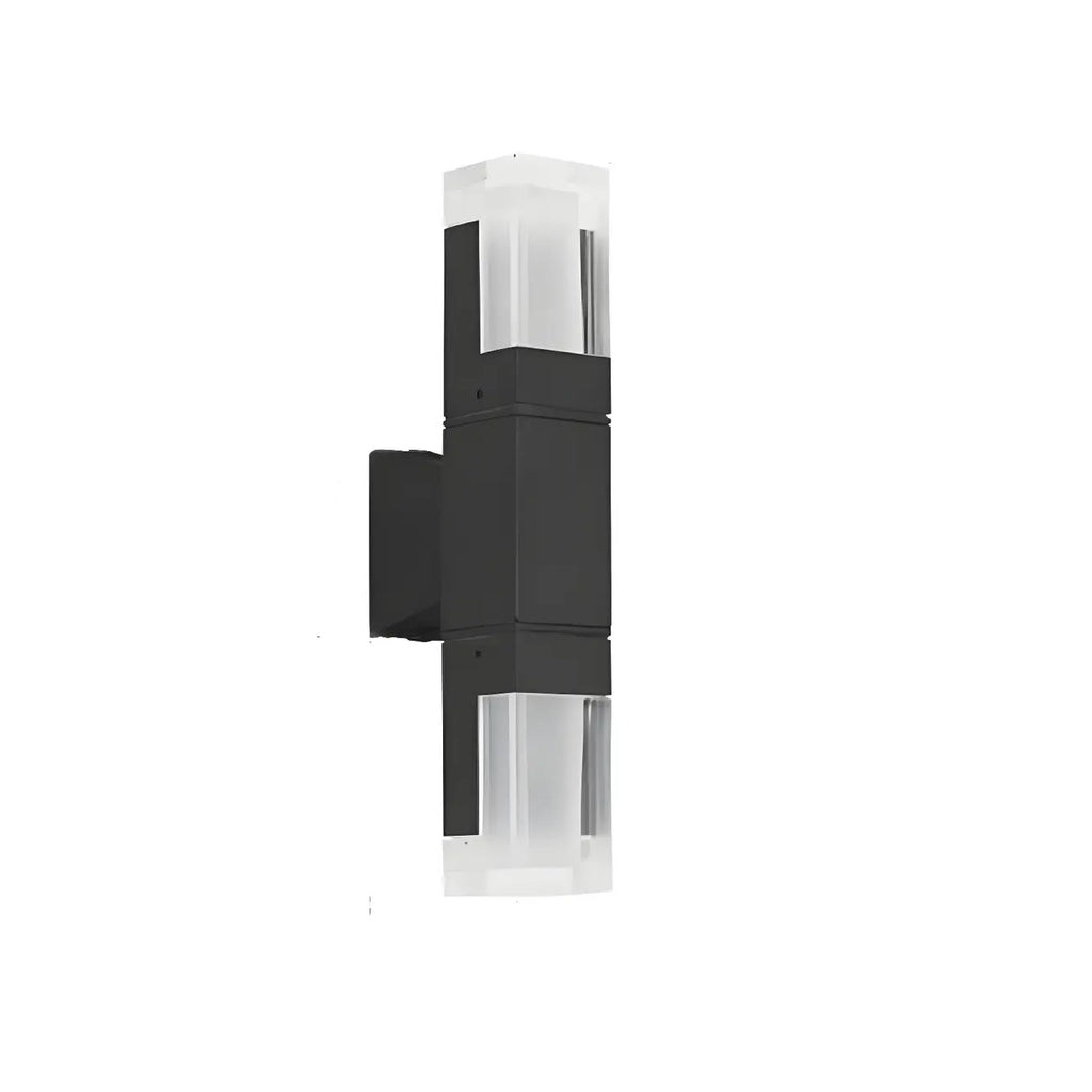 Modern Black Rectangle Acrylic Shade LED Outdoor Wall Light