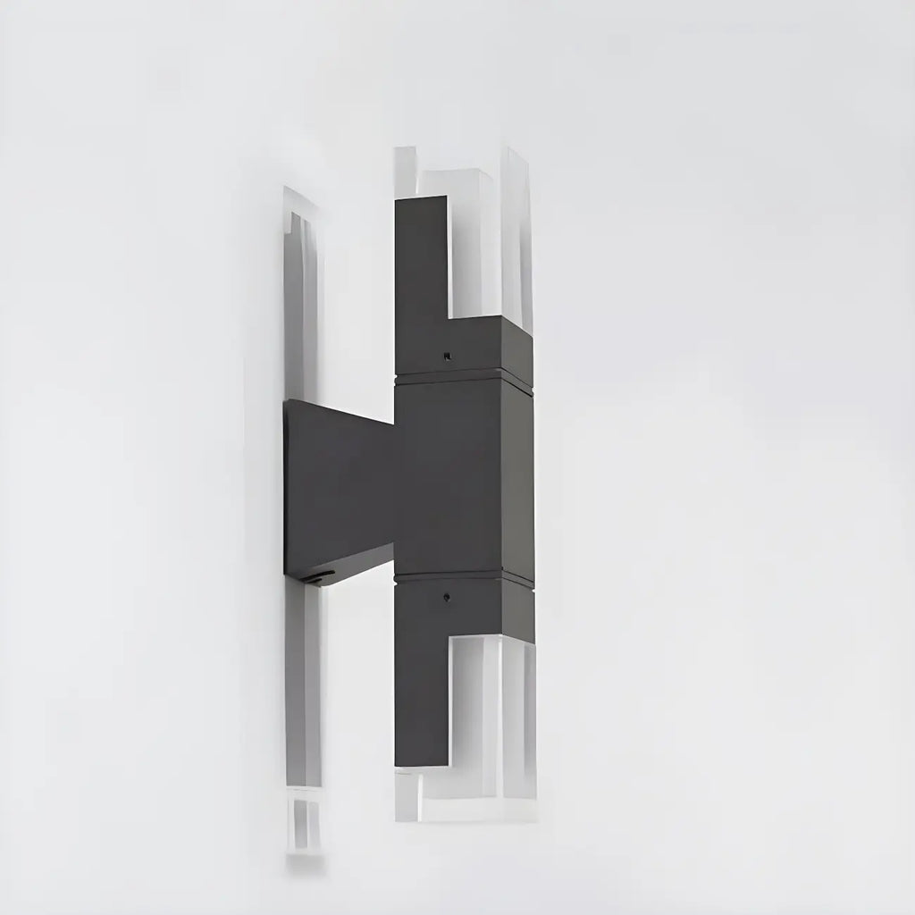 Modern Black Rectangle Acrylic Shade LED Outdoor Wall Light