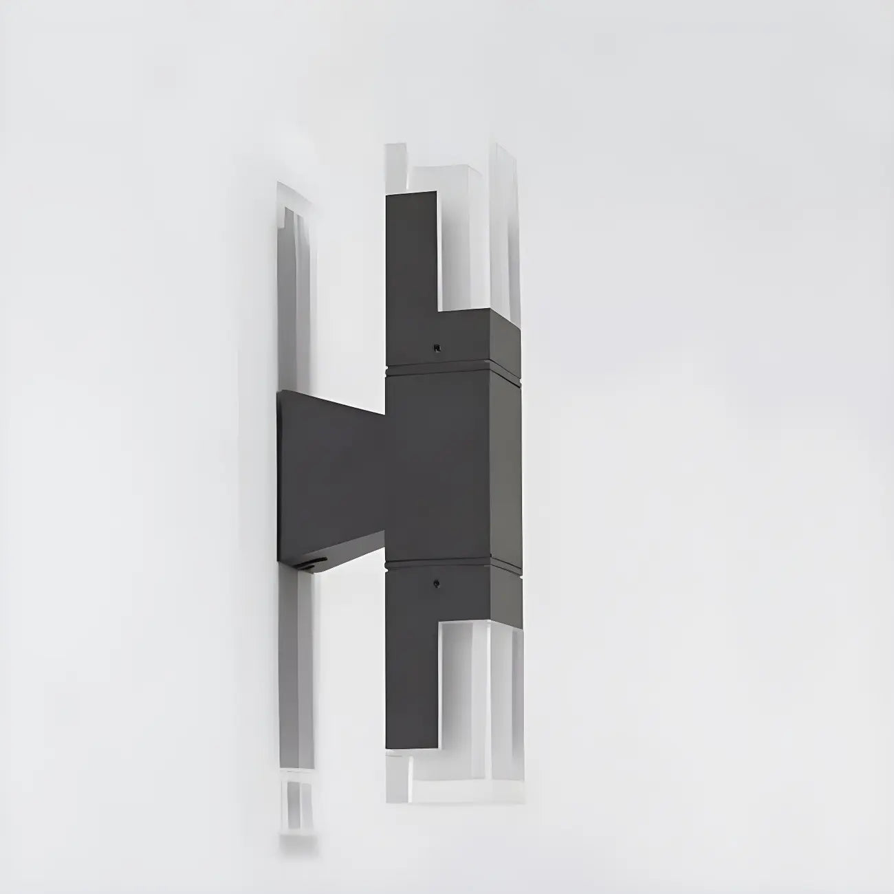 Modern Black Rectangle Acrylic Shade LED Outdoor Wall Light