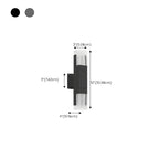 Modern Black Rectangle Acrylic Shade LED Outdoor Wall Light