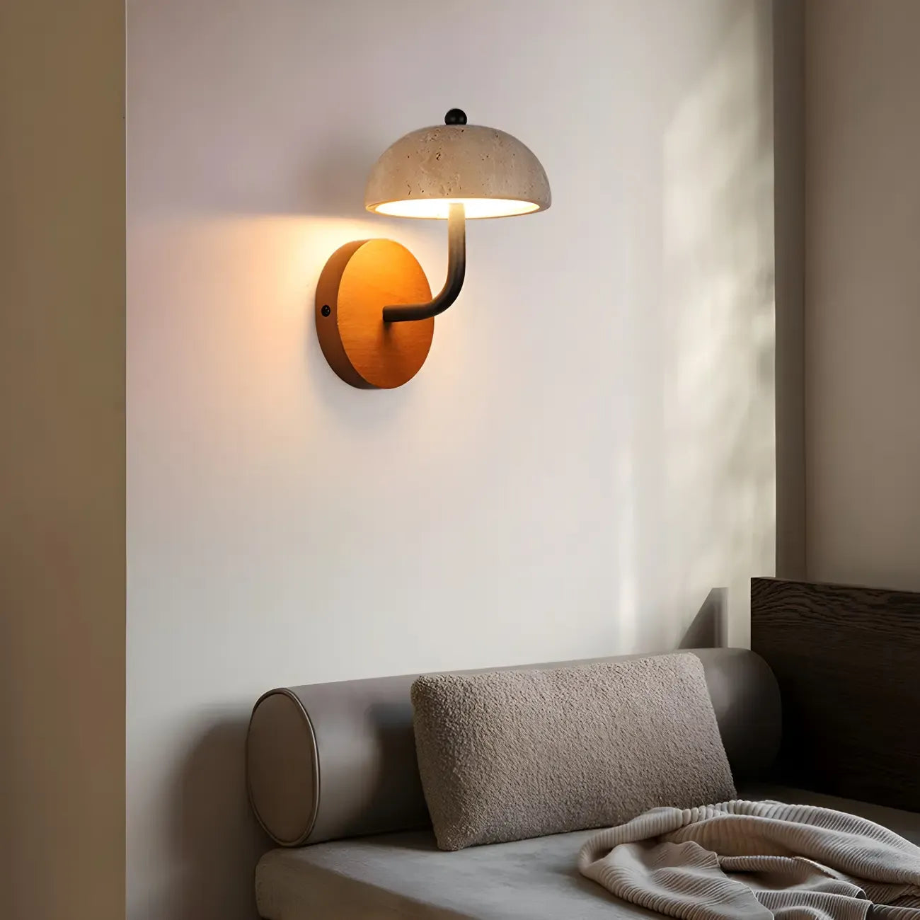 Vintage Mushroom-Shape Wall Sconce for Residential Use