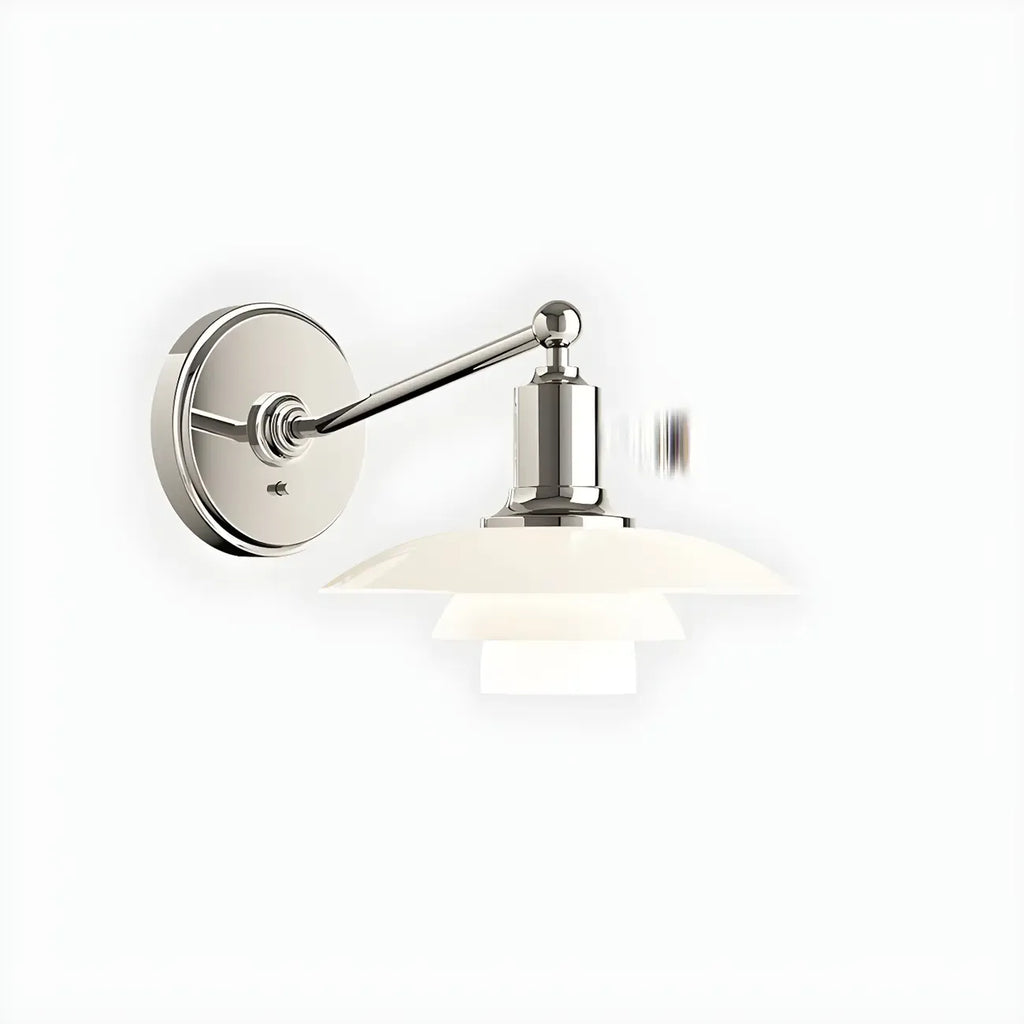 Mini 3 Tiers Wall Sconce with Glass Shade for Living Room