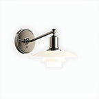 Mini 3 Tiers Wall Sconce with Glass Shade for Living Room