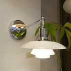 Mini 3 Tiers Wall Sconce with Glass Shade for Living Room
