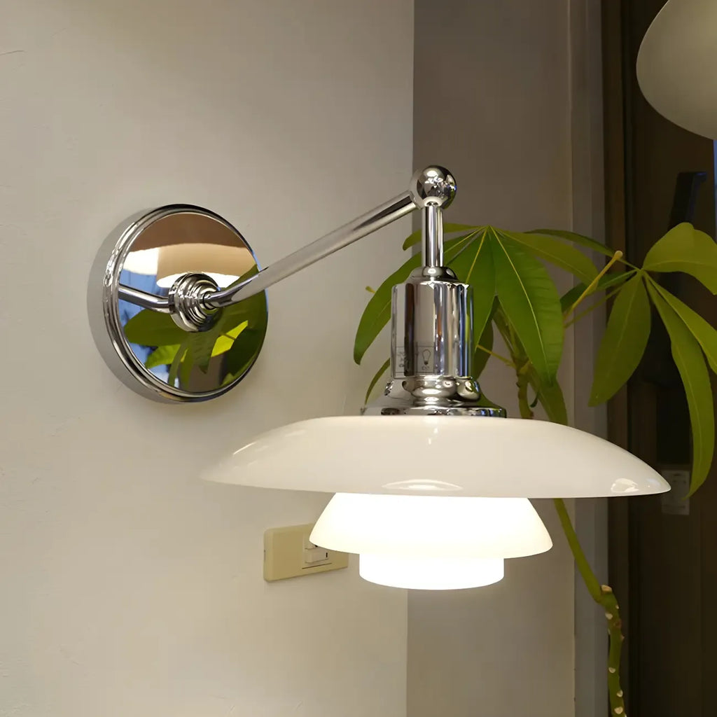 Mini 3 Tiers Wall Sconce with Glass Shade for Living Room