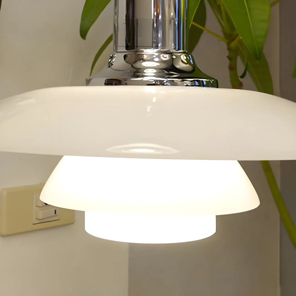 Mini 3 Tiers Wall Sconce with Glass Shade for Living Room