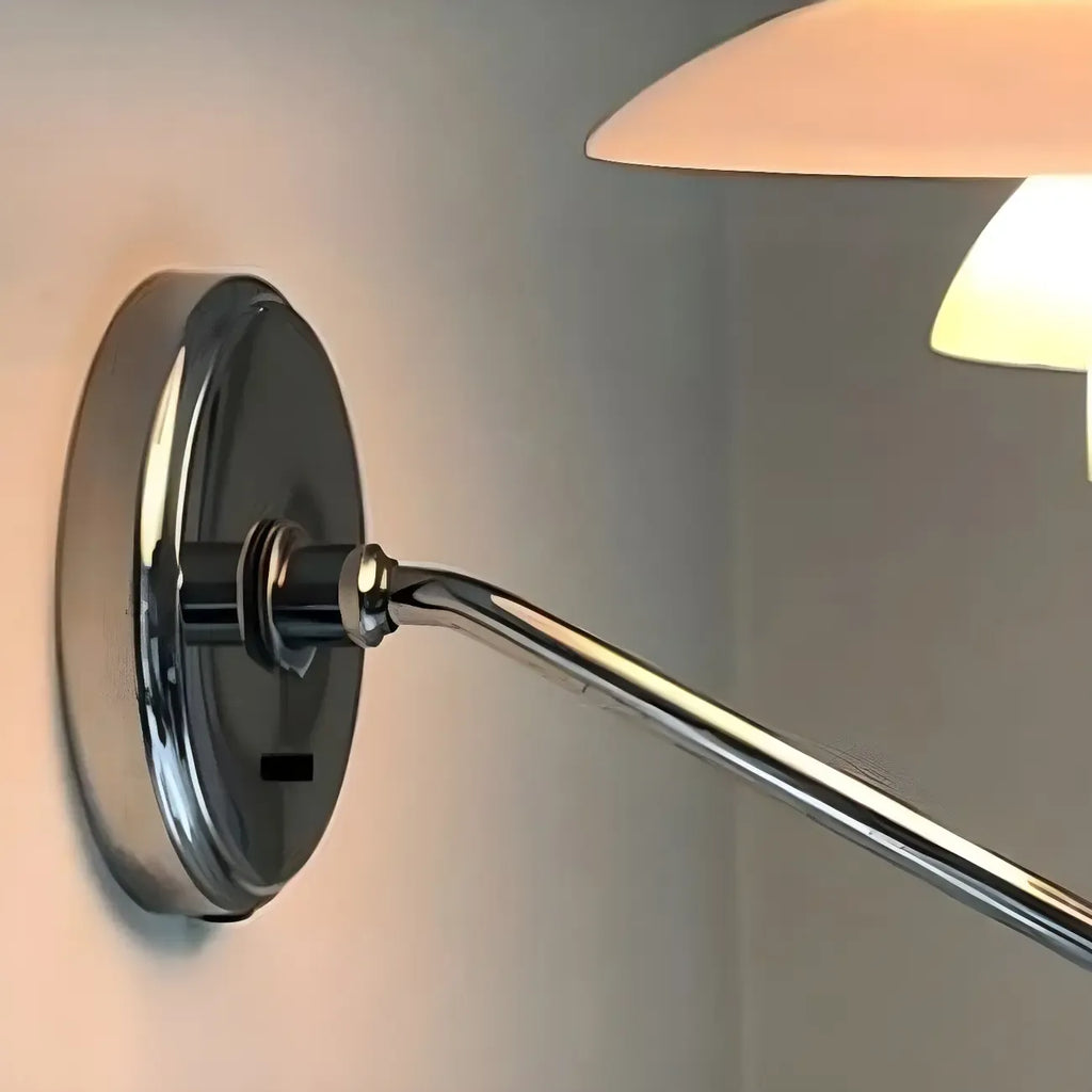 Mini 3 Tiers Wall Sconce with Glass Shade for Living Room