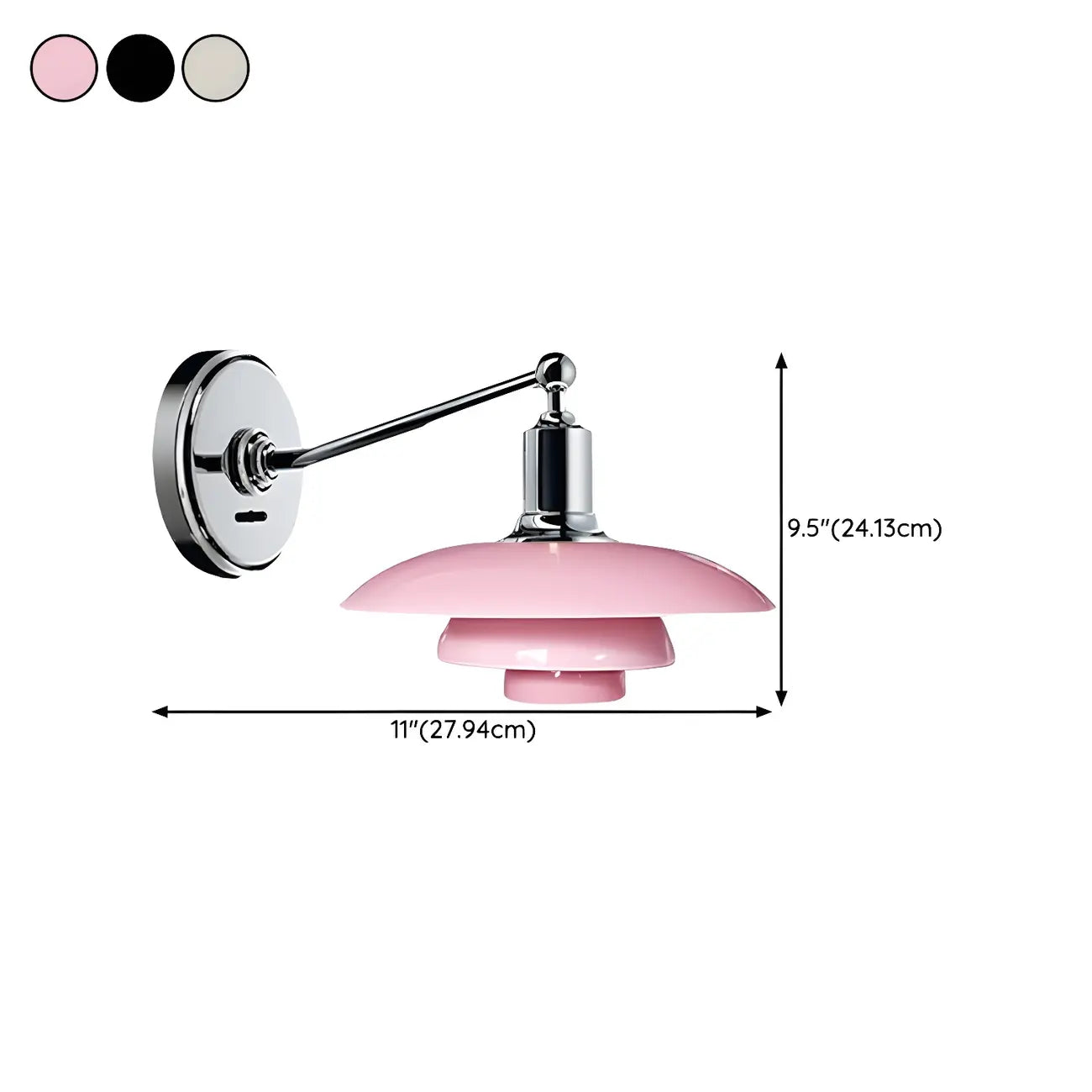 Mini 3 Tiers Wall Sconce with Glass Shade for Living Room