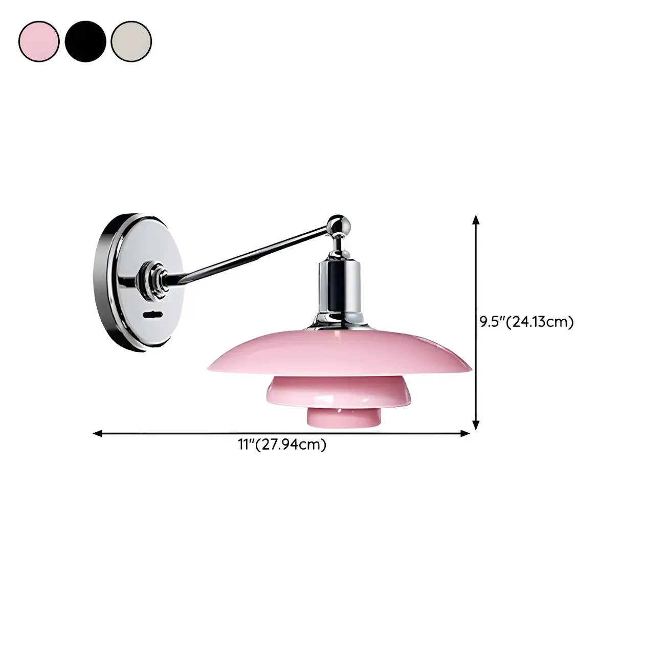 Mini 3 Tiers Wall Sconce with Glass Shade for Living Room