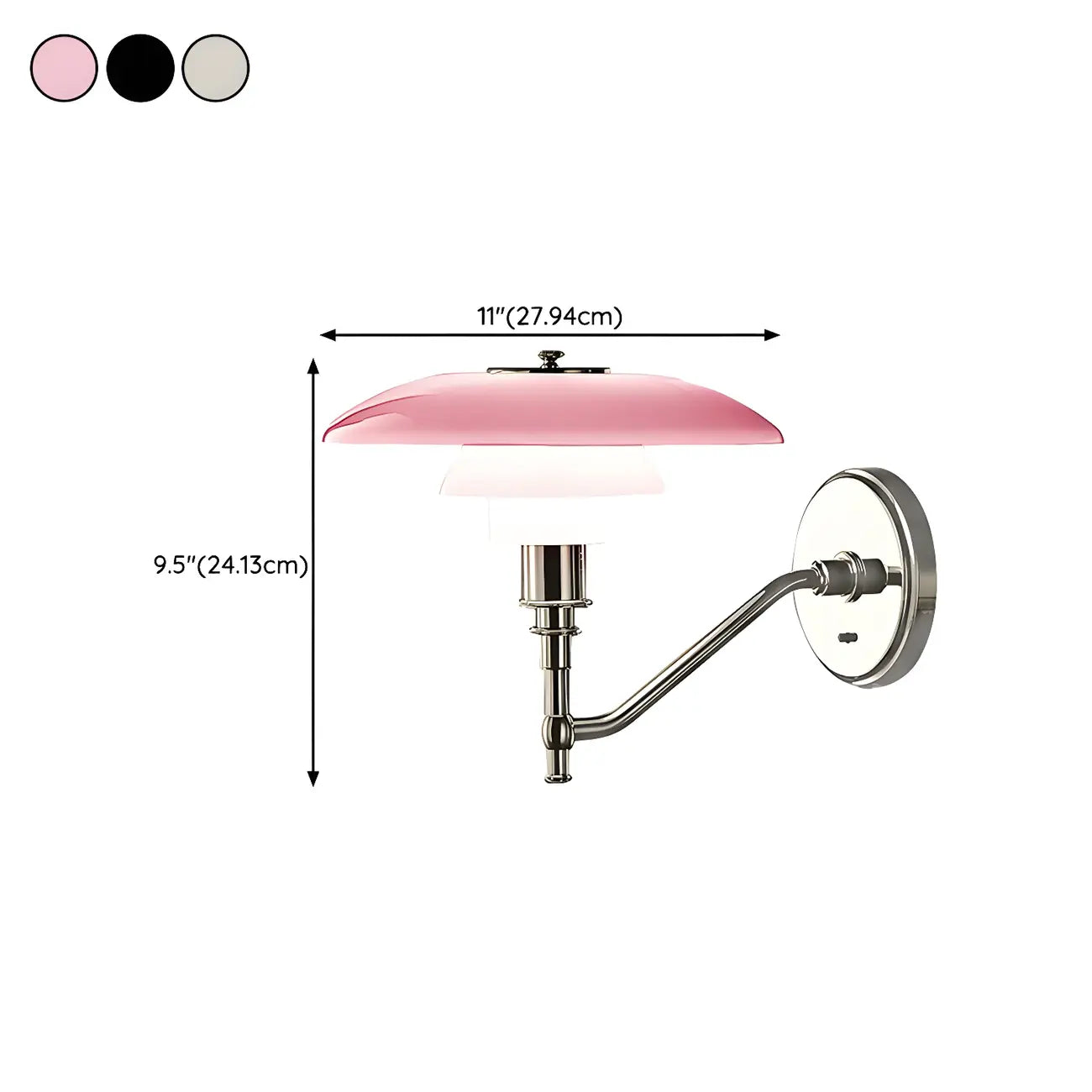 Mini 3 Tiers Wall Sconce with Glass Shade for Living Room