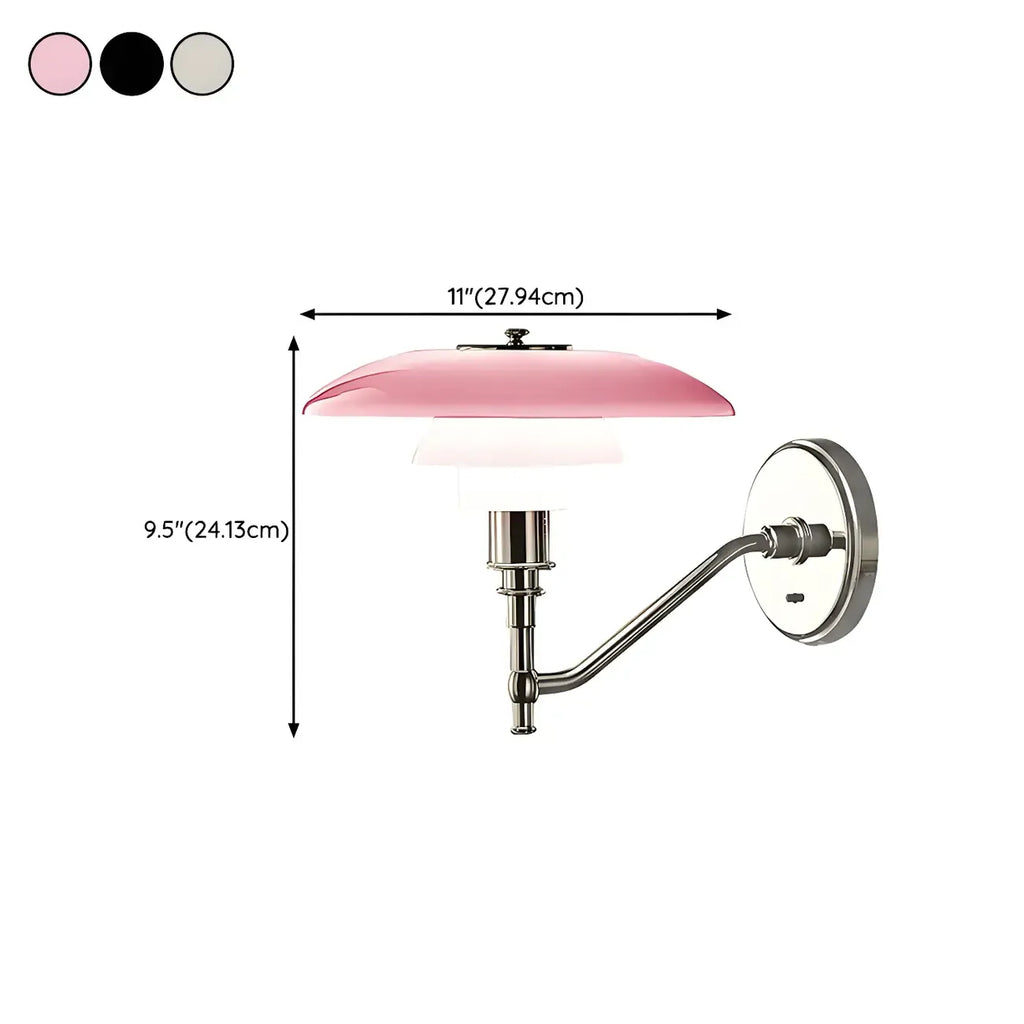 Mini 3 Tiers Wall Sconce with Glass Shade for Living Room